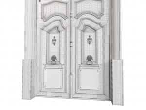 Entrance classic door 66 3D Model