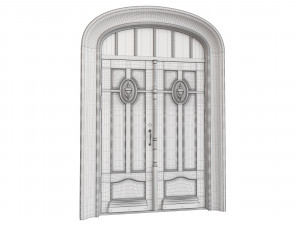 Entrance classic door 68 3D 模型