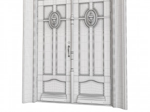 Entrance classic door 68 3D 模型