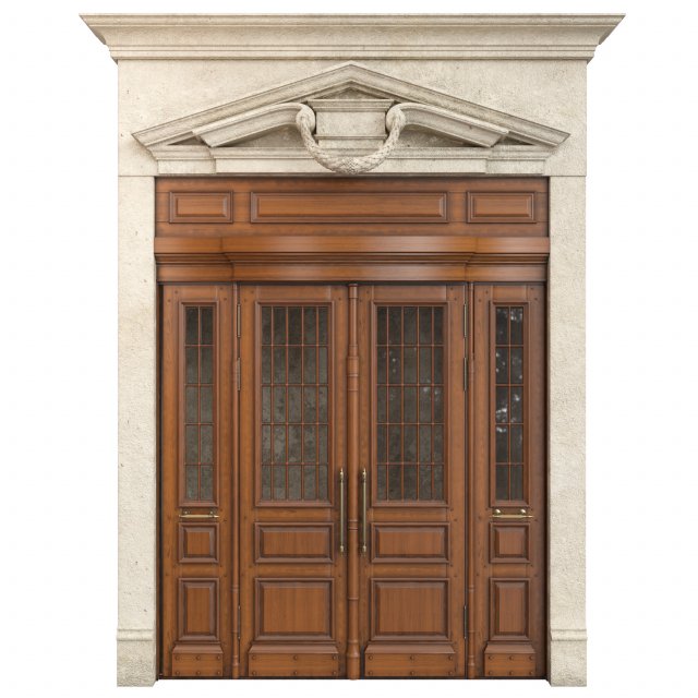 Entrance classic door 69 3D Model .c4d .max .obj .3ds .fbx .stl .blend 
