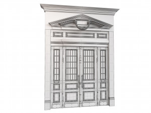Entrance classic door 69 3D Model