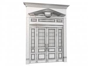 Entrance classic door 69 3D Model