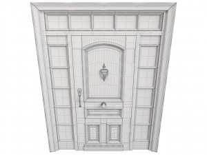 Entrance classic door 71 Modello 3D