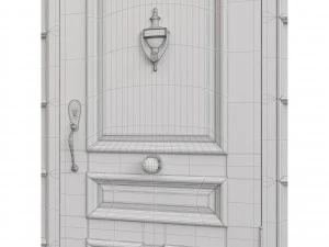 Entrance classic door 71 3D Model
