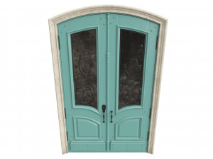 Entrance classic door 72 Model 3D
