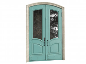 Entrance classic door 72 Model 3D
