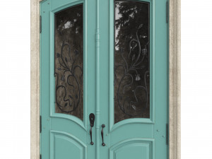 Entrance classic door 72 Model 3D