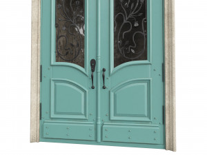 Entrance classic door 72 Model 3D