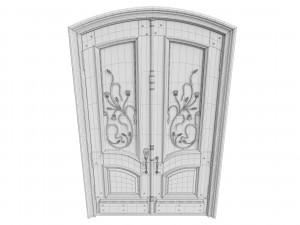 Entrance classic door 72 Model 3D