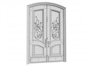 Entrance classic door 72 Model 3D