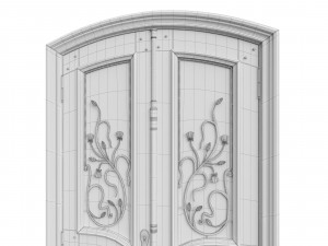 Entrance classic door 72 Model 3D