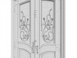 Entrance classic door 72 Model 3D