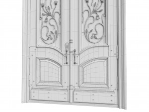 Entrance classic door 72 Model 3D