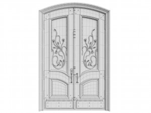 Entrance classic door 72 Model 3D