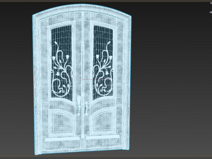 Entrance classic door 72 Model 3D