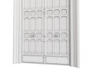 Entrance classic door 73 3D Model