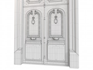 Entrance classic door 74 3D मॉडल