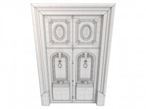 Entrance classic door 74 3D मॉडल