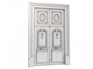 Entrance classic door 74 3D मॉडल