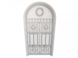 Entrance classic door 75 3D Model