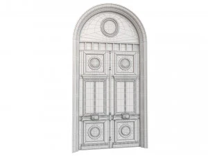 Entrance classic door 75 3D Model