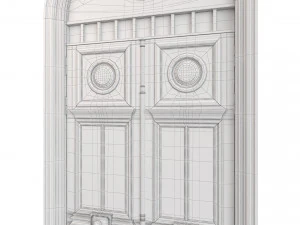 Entrance classic door 75 3D Model