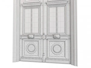 Entrance classic door 75 3D Model