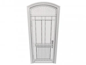 Entrance classic door 76 3D Model