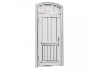Entrance classic door 76 3D Model