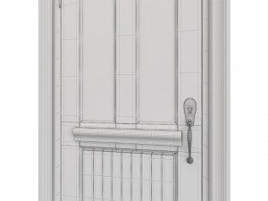 Entrance classic door 76 3D मॉडल