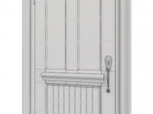 Entrance classic door 76 3D Model