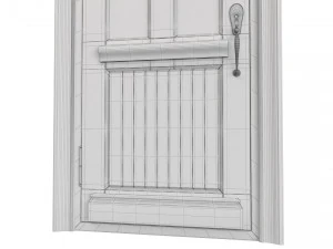 Entrance classic door 76 3D Model