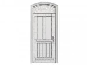 Entrance classic door 76 3D Model