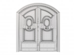 Entrance classic door 77 3D Model