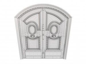 Entrance classic door 77 3D Model
