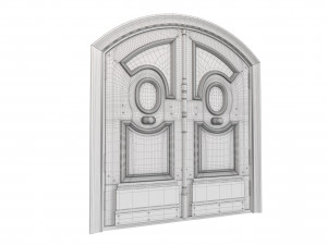 Entrance classic door 77 3D Model