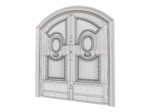 Entrance classic door 77 3D Model