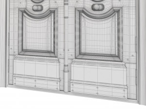 Entrance classic door 77 3D Model
