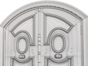 Entrance classic door 77 3D Model