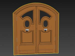 Entrance classic door 77 3D Model