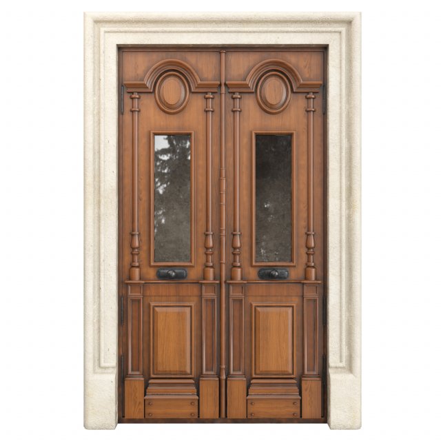 Entrance classic door 78 Model 3D .c4d .max .obj .3ds .fbx .stl .blend 