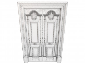 Entrance classic door 78 Model 3D