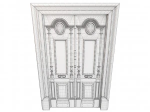 Entrance classic door 78 3D Model