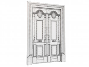 Entrance classic door 78 Model 3D