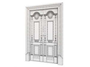 Entrance classic door 78 Model 3D