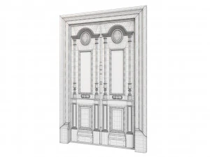 Entrance classic door 78 3D Model