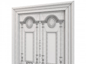Entrance classic door 78 Model 3D