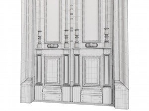 Entrance classic door 78 Model 3D