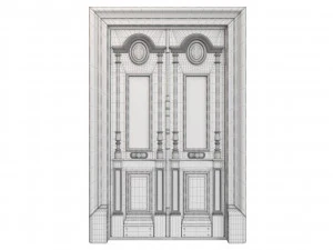 Entrance classic door 78 3D Model