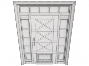 Entrance classic door 80 3D 模型